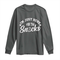 Funny Football Lover Long Sleeve Shirt Im Just Here For The Snacks - Wonder Print Shop