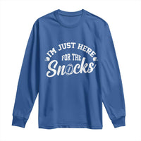 Funny Football Lover Long Sleeve Shirt Im Just Here For The Snacks - Wonder Print Shop