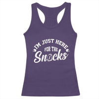 Funny Football Lover Racerback Tank Top Im Just Here For The Snacks - Wonder Print Shop