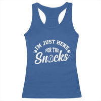 Funny Football Lover Racerback Tank Top Im Just Here For The Snacks - Wonder Print Shop