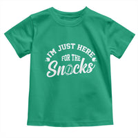 Funny Football Lover Toddler T Shirt Im Just Here For The Snacks - Wonder Print Shop