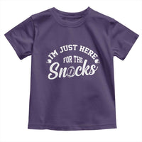 Funny Football Lover Toddler T Shirt Im Just Here For The Snacks - Wonder Print Shop