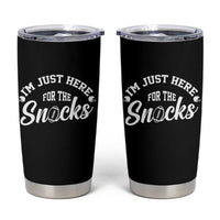 Funny Football Lover Tumbler Cup Im Just Here For The Snacks - Wonder Print Shop