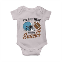 Im Just Here For The Snacks Baby Onesie Bow Football Lover - Wonder Print Shop
