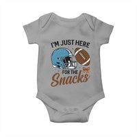 Im Just Here For The Snacks Baby Onesie Bow Football Lover - Wonder Print Shop