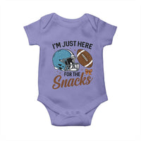 Im Just Here For The Snacks Baby Onesie Bow Football Lover - Wonder Print Shop