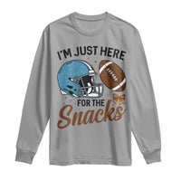 Im Just Here For The Snacks Long Sleeve Shirt Bow Football Lover - Wonder Print Shop