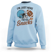 Im Just Here For The Snacks Sweatshirt Bow Football Lover - Wonder Print Shop