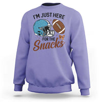 Im Just Here For The Snacks Sweatshirt Bow Football Lover - Wonder Print Shop