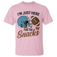 Im Just Here For The Snacks T Shirt Bow Football Lover - Wonder Print Shop