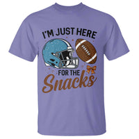 Im Just Here For The Snacks T Shirt Bow Football Lover - Wonder Print Shop