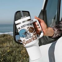 Im Just Here For The Snacks Tumbler With Handle Bow Football Lover - Wonder Print Shop