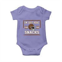 Im Just Here For The Snacks Baby Onesie Football Fan Gift - Wonder Print Shop