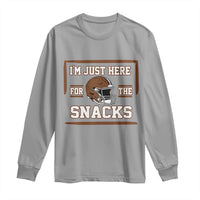 Im Just Here For The Snacks Long Sleeve Shirt Football Fan Gift - Wonder Print Shop