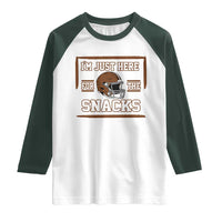 Im Just Here For The Snacks Raglan Shirt Football Fan Gift - Wonder Print Shop