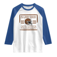 Im Just Here For The Snacks Raglan Shirt Football Fan Gift - Wonder Print Shop