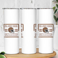 Im Just Here For The Snacks Skinny Tumbler Football Fan Gift - Wonder Print Shop