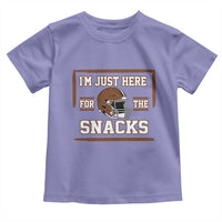 Im Just Here For The Snacks Toddler T Shirt Football Fan Gift - Wonder Print Shop