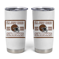Im Just Here For The Snacks Tumbler Cup Football Fan Gift - Wonder Print Shop