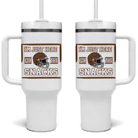 Im Just Here For The Snacks Tumbler With Handle Football Fan Gift - Wonder Print Shop