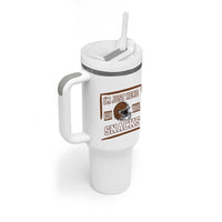 Im Just Here For The Snacks Tumbler With Handle Football Fan Gift - Wonder Print Shop