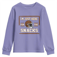 Im Just Here For The Snacks Youth Sweatshirt Football Fan Gift - Wonder Print Shop