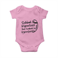 School Is Important But Football Is Importanter Baby Onesie Funny Football Lover - Wonder Print Shop