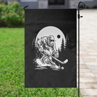 Bigfoot Playing Ice Hockey Garden Flag Funny Cryptid Sports Gift - Wonder Print Shop