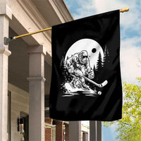Bigfoot Playing Ice Hockey Garden Flag Funny Cryptid Sports Gift - Wonder Print Shop