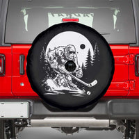 Bigfoot Playing Ice Hockey Spare Tire Cover Funny Cryptid Sports Gift - Wonder Print Shop