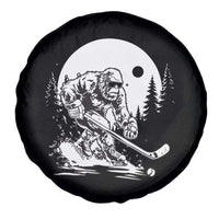 Bigfoot Playing Ice Hockey Spare Tire Cover Funny Cryptid Sports Gift - Wonder Print Shop