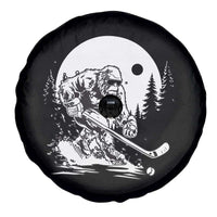 Bigfoot Playing Ice Hockey Spare Tire Cover Funny Cryptid Sports Gift - Wonder Print Shop
