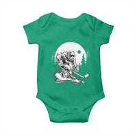 Bigfoot Playing Ice Hockey Baby Onesie Funny Cryptid Sports Gift - Wonder Print Shop