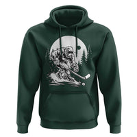 Bigfoot Playing Ice Hockey Hoodie Funny Cryptid Sports Gift - Wonder Print Shop