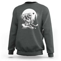 Bigfoot Playing Ice Hockey Sweatshirt Funny Cryptid Sports Gift - Wonder Print Shop