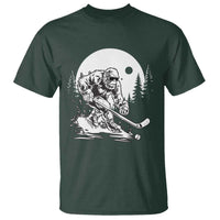 Bigfoot Playing Ice Hockey T Shirt Funny Cryptid Sports Gift - Wonder Print Shop