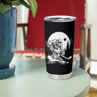 Bigfoot Playing Ice Hockey Tumbler Cup Funny Cryptid Sports Gift - Wonder Print Shop