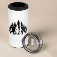 Funny Bigfoot Playing Ice Hockey 4 in 1 Can Cooler Tumbler Cryptid Lover Gift - Wonder Print Shop