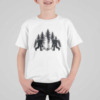 Funny Bigfoot Playing Ice Hockey T Shirt For Kid Cryptid Lover Gift - Wonder Print Shop