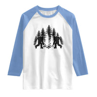 Funny Bigfoot Playing Ice Hockey Raglan Shirt Cryptid Lover Gift - Wonder Print Shop