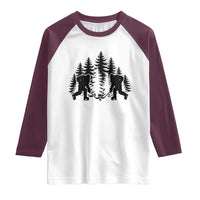 Funny Bigfoot Playing Ice Hockey Raglan Shirt Cryptid Lover Gift - Wonder Print Shop