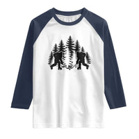 Funny Bigfoot Playing Ice Hockey Raglan Shirt Cryptid Lover Gift - Wonder Print Shop