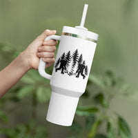 Funny Bigfoot Playing Ice Hockey Tumbler With Handle Cryptid Lover Gift - Wonder Print Shop