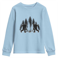 Funny Bigfoot Playing Ice Hockey Youth Sweatshirt Cryptid Lover Gift - Wonder Print Shop