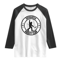 Legendary Sasquatch Hockey Club Raglan Shirt Funny Ice Hockey Gift - Wonder Print Shop
