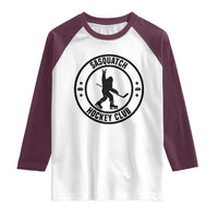 Legendary Sasquatch Hockey Club Raglan Shirt Funny Ice Hockey Gift - Wonder Print Shop