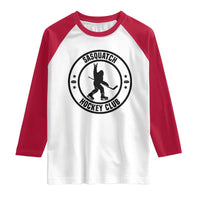 Legendary Sasquatch Hockey Club Raglan Shirt Funny Ice Hockey Gift - Wonder Print Shop
