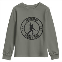 Legendary Sasquatch Hockey Club Youth Sweatshirt Funny Ice Hockey Gift - Wonder Print Shop