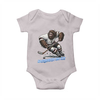 Sasquatch On Ice Baby Onesie Funny Bigfoot Hockey Player Gift - Wonder Print Shop