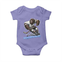 Sasquatch On Ice Baby Onesie Funny Bigfoot Hockey Player Gift - Wonder Print Shop